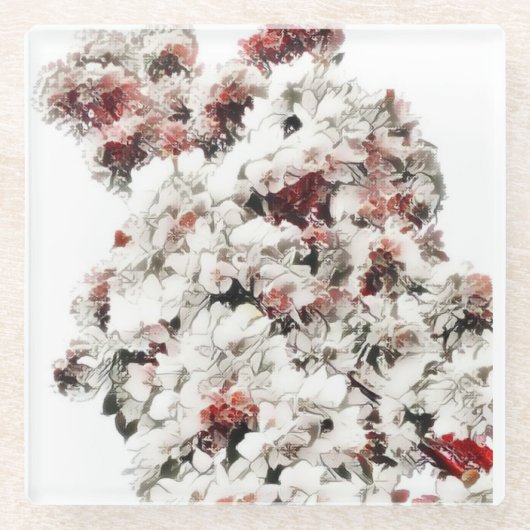 Ah, lente glazen onderzetter (Voorkant)