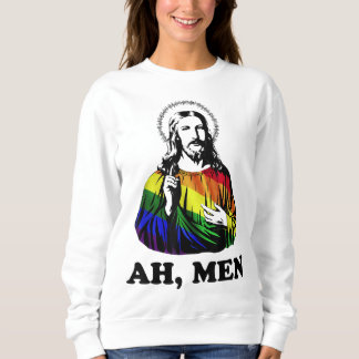 Ah Mannen Funny Jesus Christelijk Rainbow LGBT, Pr Trui