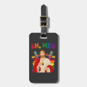 Ah Mannen Funny LGBT Gay Pride Jesus Christelijk Bagagelabel (Voorkant verticaal)