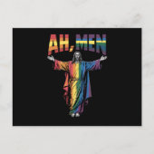 Ah Mannen Funny LGBT Gay Pride Jesus Christelijk Briefkaart (Voorkant)