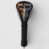 Ah Mannen Funny LGBT Gay Pride Jesus Christelijk Golfheadcover (Voorkant)