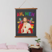 Ah Mannen Funny LGBT Gay Pride Jesus Christelijk Hangend Wandkleed (Slaapkamer)