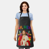 Ah Mannen Funny LGBT Gay Pride Jesus Christelijk Schort (Gedragen)