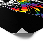 Ah Mannen Funny LGBT Gay Pride Jesus Rainbow Flag  Poster (Hoek)