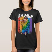 Ah Mannen Gay Jesus Grappige LGBTQ Gifts Regenboog T-shirt (Voorkant)