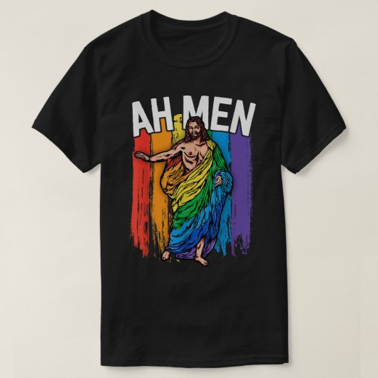 Ah Mannen Gay Jesus Shirt Funny LGBTQ Shirten Gift (Design voorkant)