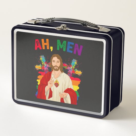 Ah Mannen Grappig LGBT Gay Pride Jezus Christelijk (Voorkant)