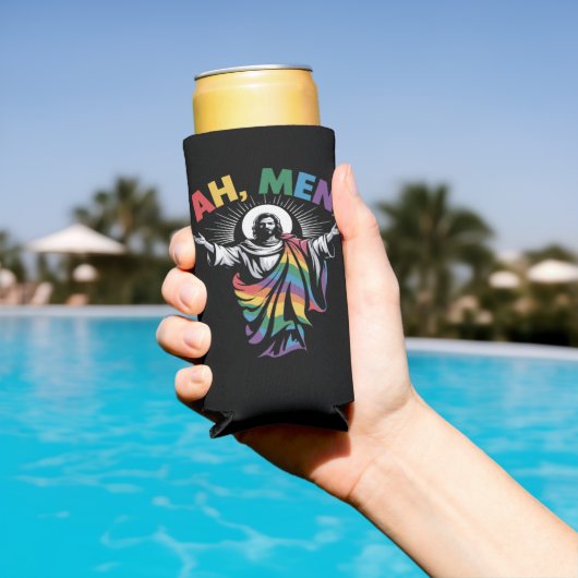 Ah Mannen Grappig LGBT Gay Pride Seltzer Blikjeskoeler (Insitu Zwembad)