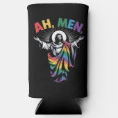 Ah Mannen Grappig LGBT Gay Pride Seltzer Blikjeskoeler (Voorkant)