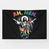Ah Mannen Grappig LGBT Gay Pride Spandoek (Horizontaal)