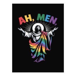 Ah mannen grappige LGBT Gay Pride Foto Afdruk