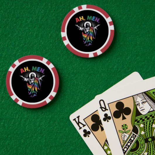 Ah mannen grappige LGBT Gay Pride Poker Chips (Pokertafel (Dubbel))
