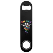Ah mannen grappige LGBT Gay Pride Speed Flessenopener (Achterkant)