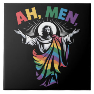 Ah mannen grappige LGBT Gay Pride Tegeltje