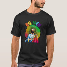 Ah, Mannen Jezus Christus LGBTQ Rainbow kleuren Ch