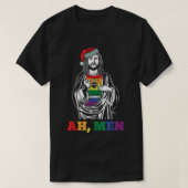 Ah Mannen Kerstmis Funny LGBTQ Pride XMas Jesus Ga T-shirt (Design voorkant)
