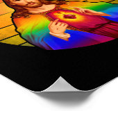 Ah Mannen LGBT Gay Pride Jesus Rainbow Christelijk Poster (Hoek)