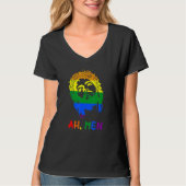 Ah Mannen Rainbow LGBTQ Pride Flag Gay Jesus Chris T-shirt (Voorkant)