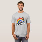 Ah mannen - Regenboog Jezus T-shirt (Voorkant volledig)