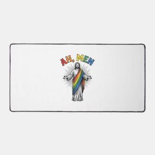 Ah Mannen Regenboog Religieus Vintage Bureaumat
