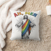 Ah Mannen Regenboog Religieus Vintage Kussen (Deken)