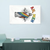 Ah Mannen Regenboog Religieus Vintage Spandoek (Beurs)