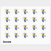 Ah Mannen T-shirt Ronde Sticker (Vel)