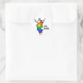 Ah Mannen T-shirt Ronde Sticker (Tas)