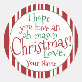 Ah Mason Jar Kerstcadeau Wide Mouth Label