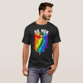 Ah Men Gay Jesus LGBTQ Pride Rainbow T-shirt (Voorkant volledig)