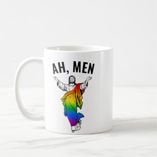 Ah Men - Grappige Jezus Meme Koffiemok (Links)