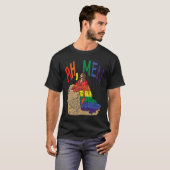 Ah Men  LGBT Gay Pride Jesus Prayer Rainbow Flag T-shirt (Voorkant volledig)