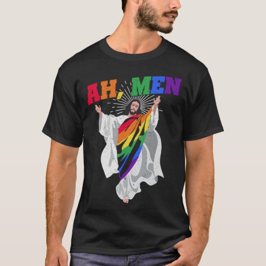 Ah Men Pride Month Human Rights Proud Ally Queer L T-shirt (Voorkant)