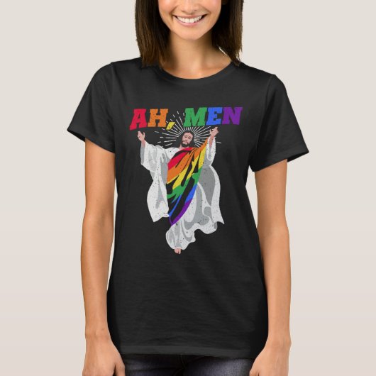 Ah Men Pride Month Human Rights Proud Ally Queer L T-shirt (Voorkant)