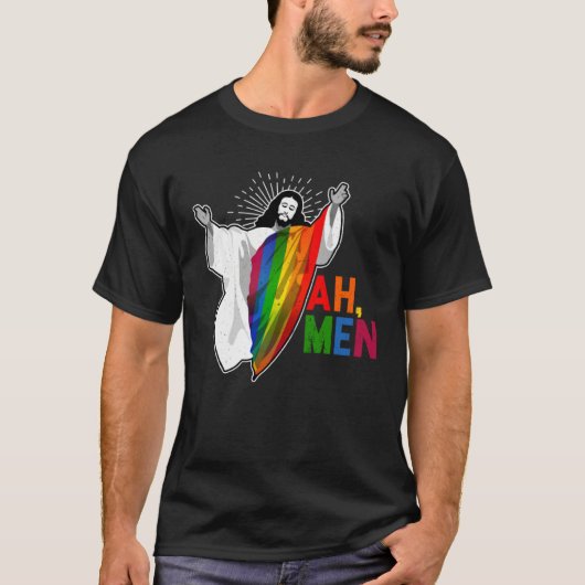 Ah Men Pride Month Human Rights Proud Ally Queer L T-shirt (Voorkant)