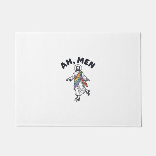 Ah Men Roller Skaten Geloofof Vector Design_1 Deurmat (Voorkant)