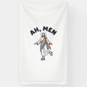 Ah Men Roller Skaten Geloofof Vector Design_1 Spandoek (Verticaal)