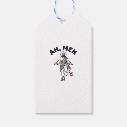 Ah Men Roller Skaten Geloofover Vectorontwerp_1 Cadeaulabel (Voorkant)