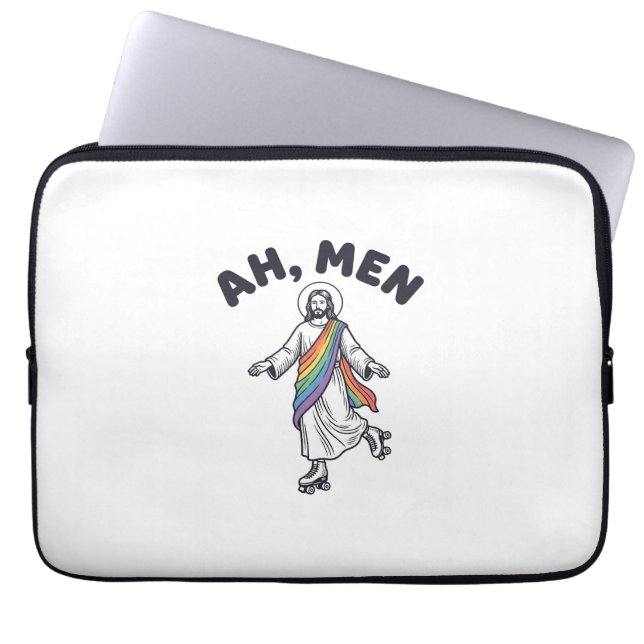 Ah Men Roller Skaten Geloofover Vectorontwerp_1 Laptop Sleeve (Voorkant)