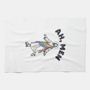 Ah Men Roller Skaten Gelooft Vector Design_1 Theedoek