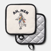 Ah Men Roller Skaten Gelovige Vector Design_1 Pannenlap (Voorkant / Achterkant)