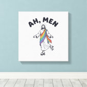 Ah Men Roller Skating Faith Vector Design_1 Canvas Afdruk (Insitu (Houten vloer))