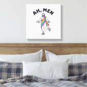 Ah Men Roller Skating Faith Vector Design_1 Canvas Afdruk (Insitu (Slaapkamer))