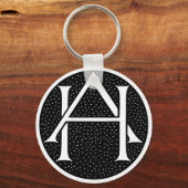 AH Monogram voor de initialen/letters AH. Sleutelhanger (Voorkant)