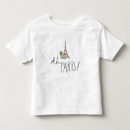 Ah Parijs! Citaat | Met Effiel Tower Kinder Shirts (Voorkant)