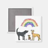 AH- Pups en regenboogmagneet Magneet (Voorkant / Achterkant)