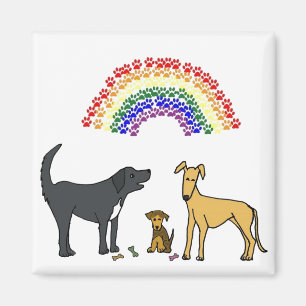 AH- Pups en regenboogmagneet Magneet