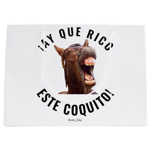 Ah Que Rico Este Coquito! Groot Cadeauzakje (Voorkant)