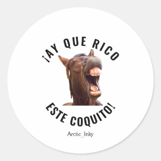 Ah Que Rico Este Coquito! Ronde Sticker