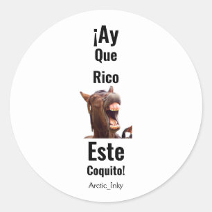 Ah Que Rico Este Coquito! Ronde Sticker